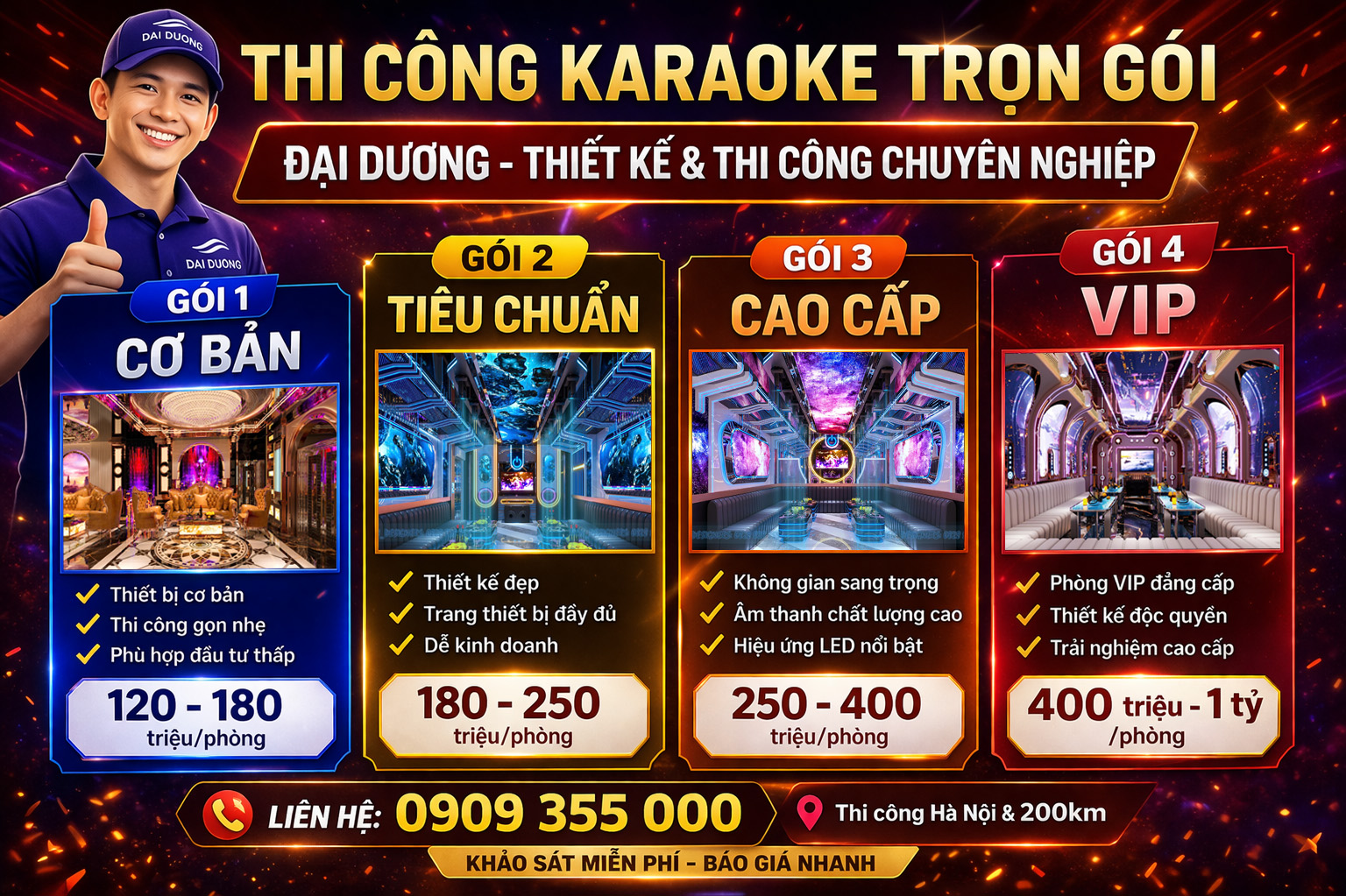 Các gói thiết kế thi công Karaoke của Đại Dương