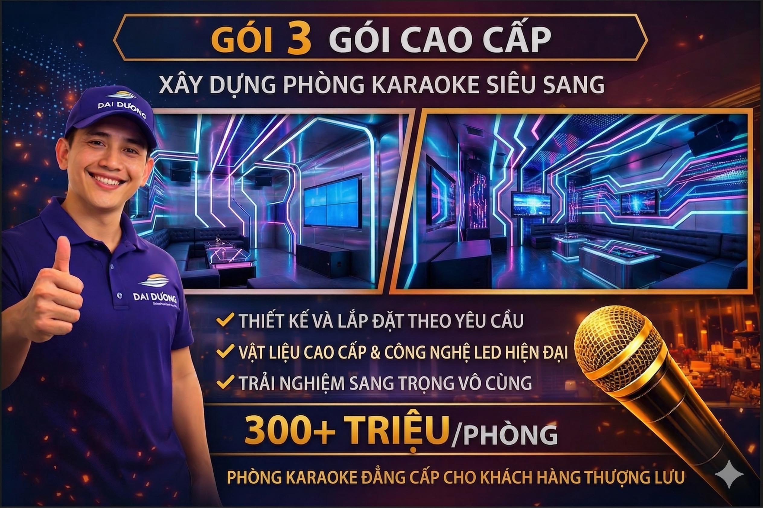 Gói thi công phòng Karaoke Siêu Cấp