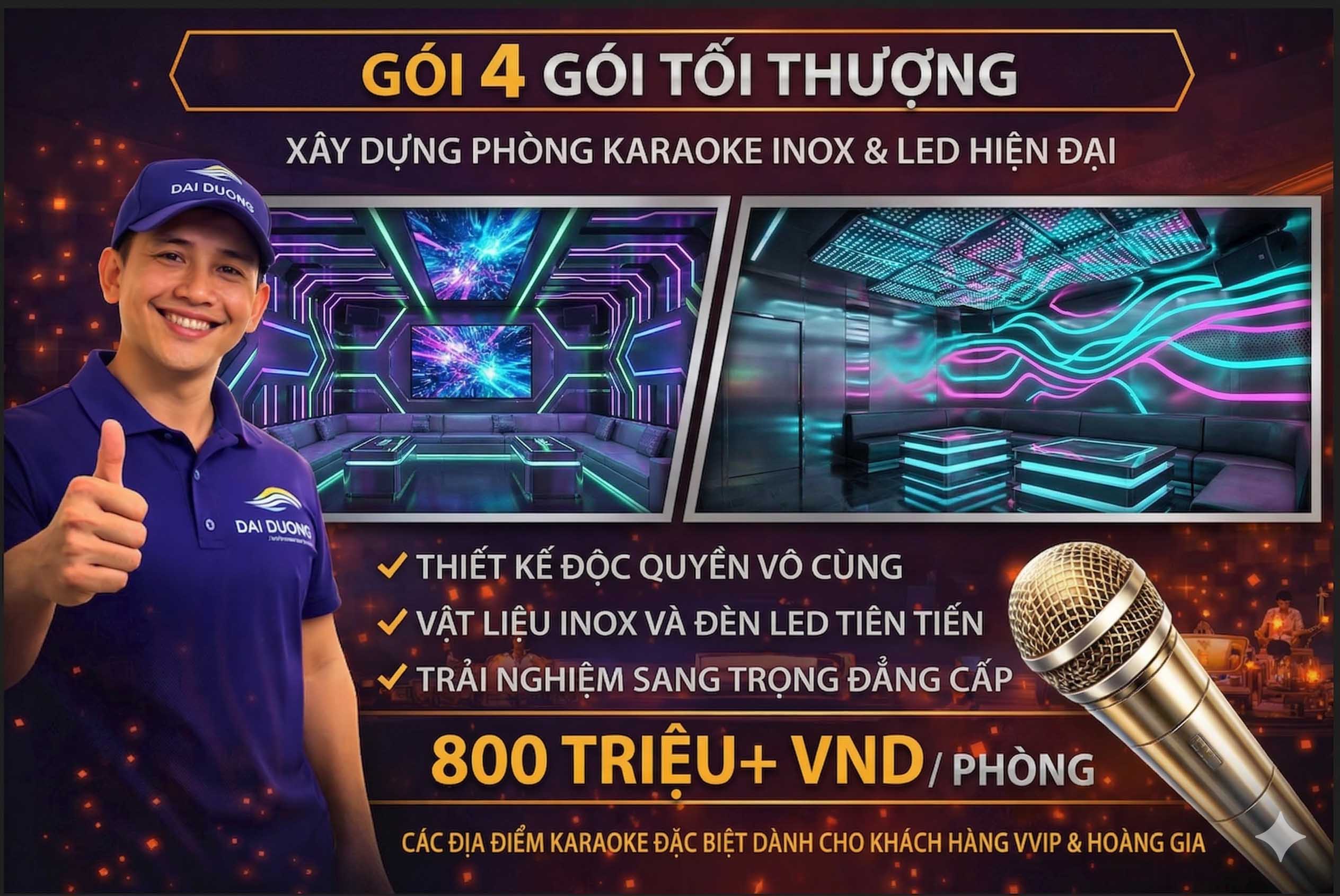 Cói thi công phòng Karaoke VIP